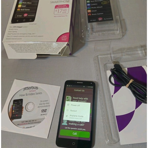 Lively® - Jitterbug Smart4 Smartphone for Seniors  Great Call WITH BOX - Picture 5 of 11
